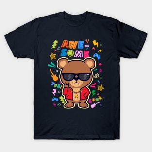 Fun cool bear kid cartoon T-Shirt